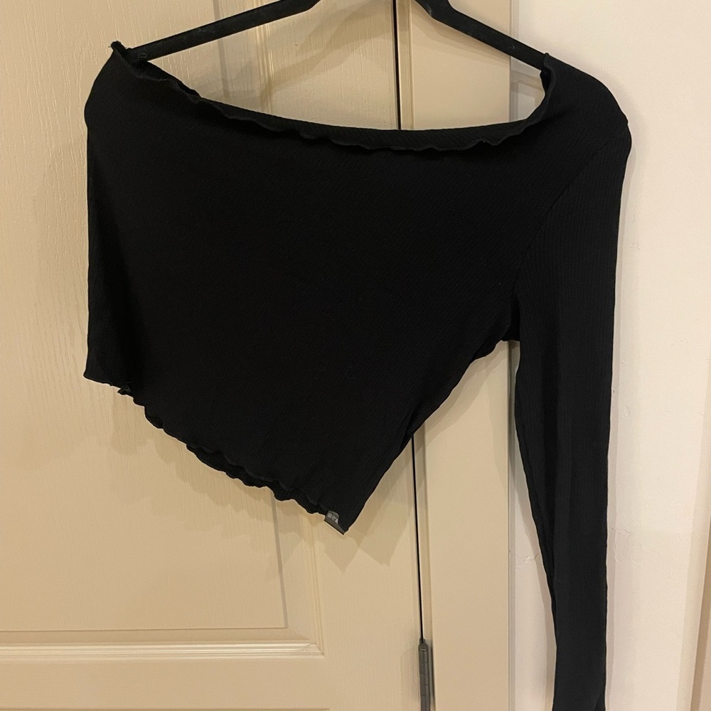 ASOS Black One Shoulder Women's Cropped Top